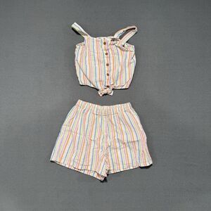 H&M Tank Top Shirt With Matching Shorts For Kids, Pastel Color (Easter) Size 7